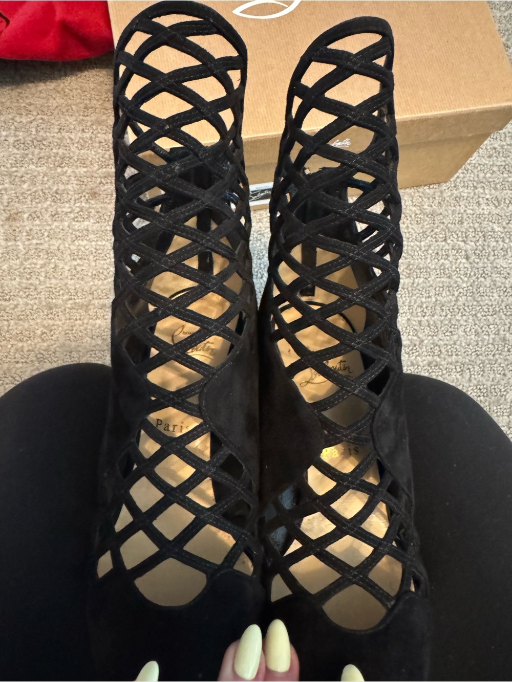 Christian Louboutin Mrs
Bouglione Cage Ankle Boots - Picture 11 of 12